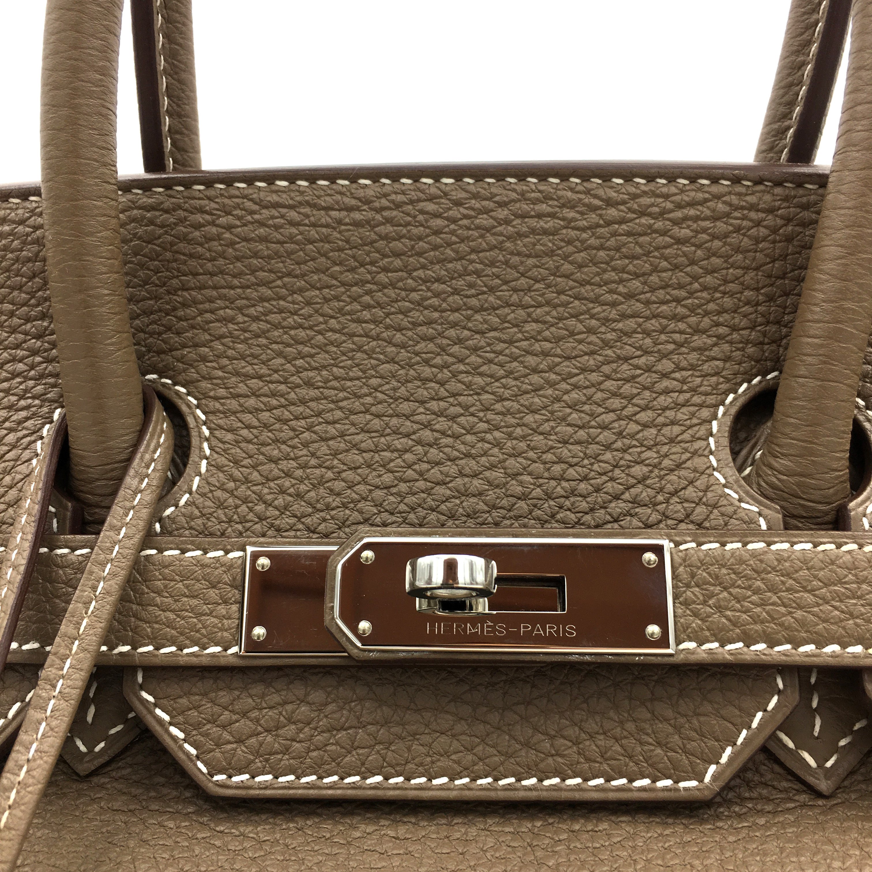 Hermès HERMES BIRKIN BAG 35 etoupe Grey Leather ref.894691 - Joli Closet